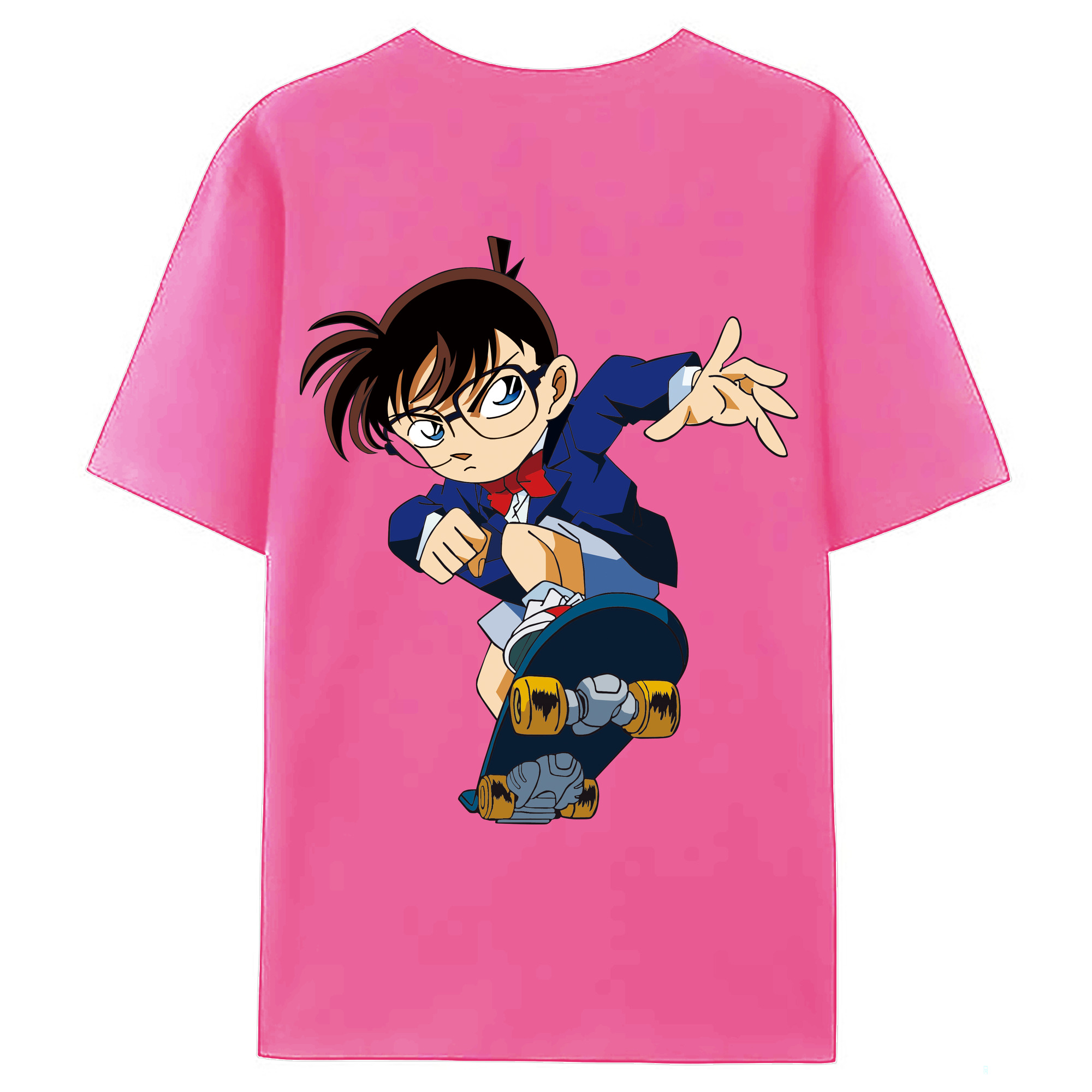 （画像用） 名探偵コナン 江戸川 コナン Detective Conan Conan Edogawa レディース半袖Tシャツ(バックプリント)
